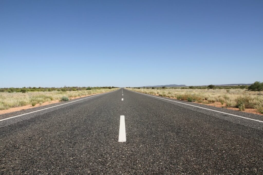 Route dans le désert australien