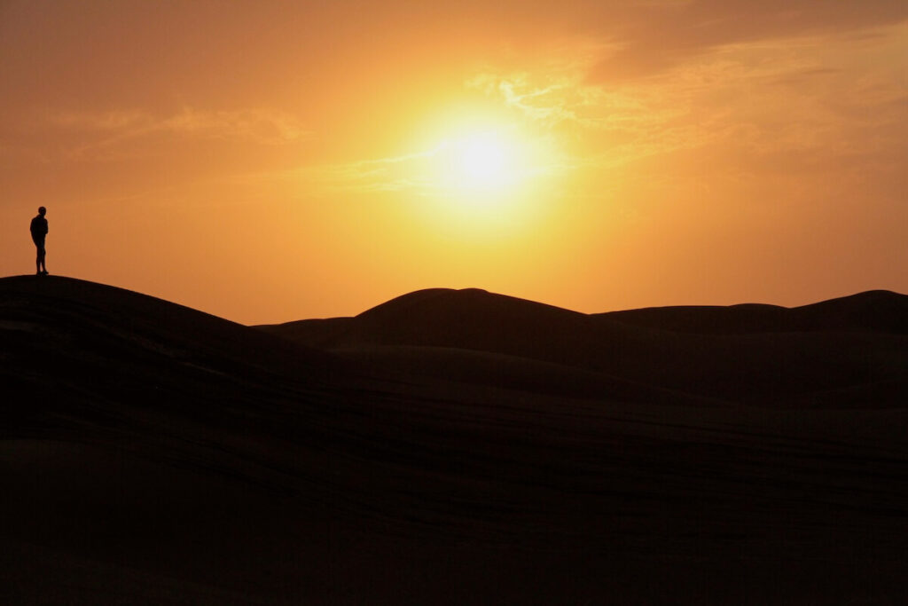 Coucher de Soleil dans le désert, Dubaï